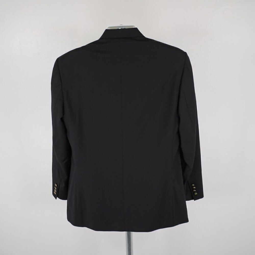 Baroni Comero Super 120s Wool Black 3 Gold / Black Button Blazer 42R Italy Made - Picture 6 of 12